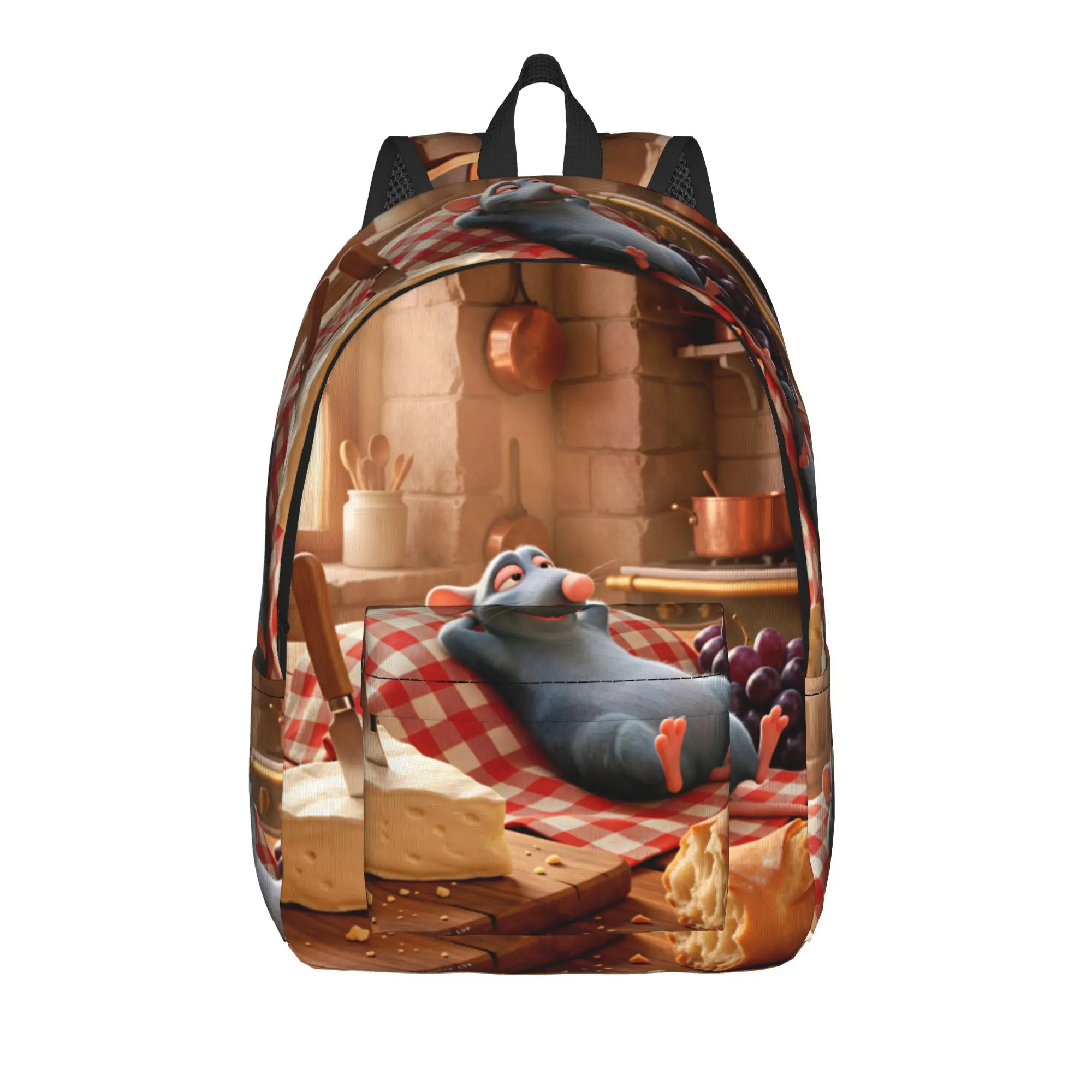 Ratatouilles Backpack  Style Backpacks Women Cycling Lightweight High School Bags Colorful Rucksack