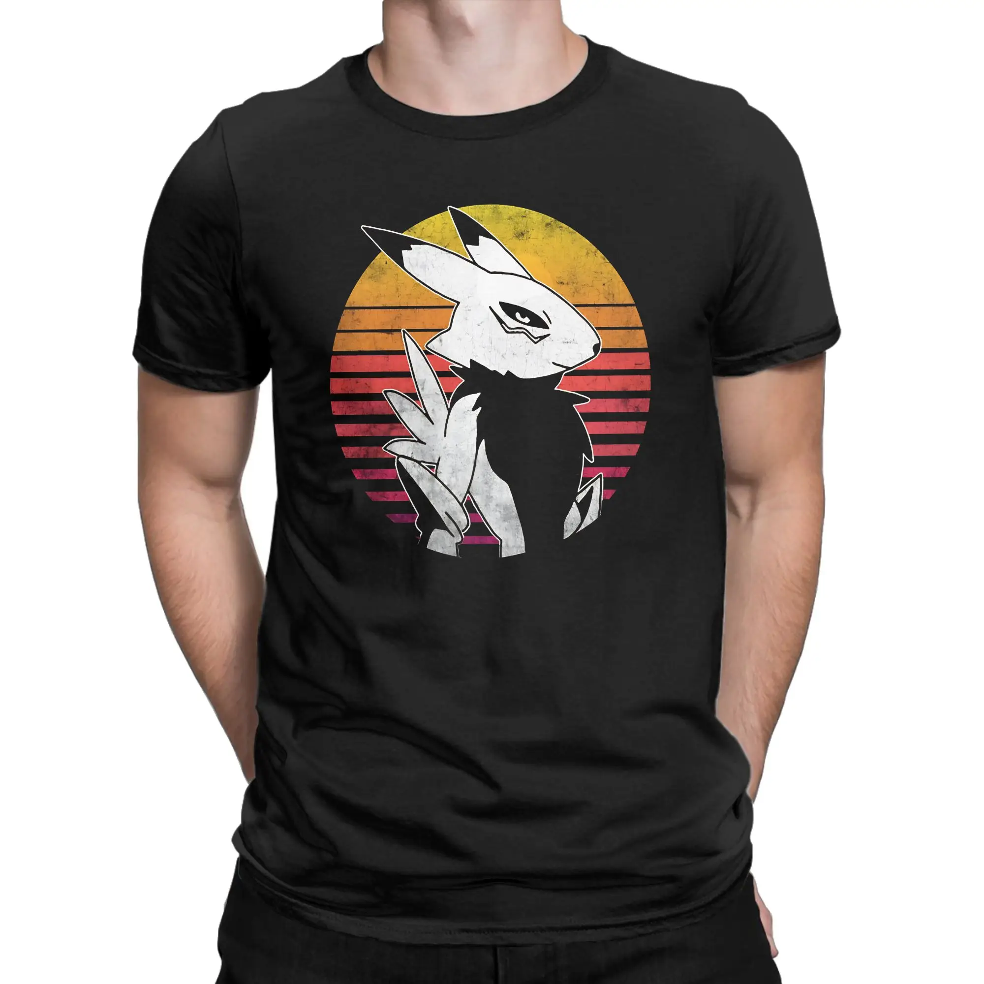 Graphic Digital Monsters Anime Characters Renamon Design Gift Funny Graphic 100% Cotton T-Shirt D-Digimon Tops Tees For Men