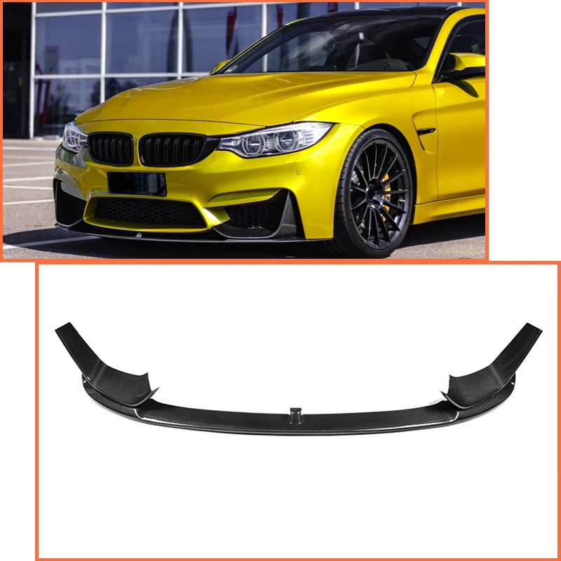 MP Style Dry Carbon Fiber Rear Front Lip Spoiler For BMW F80 M3 F82 M4 2014-2018 3PCS F80 F82 F83 Bumper Front Lip