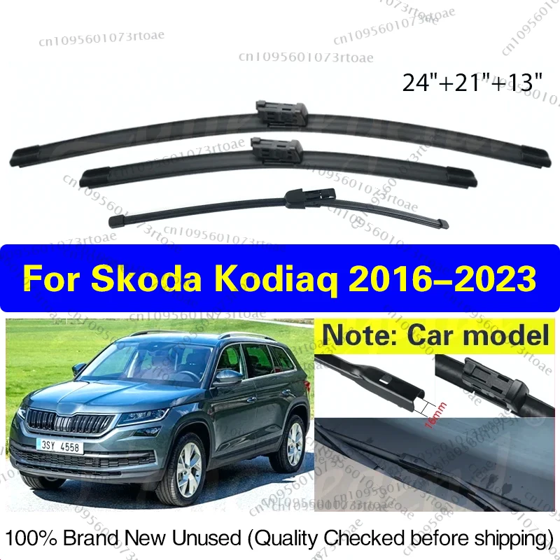 

For Skoda Kodiaq 2016 2017 2018 2019 2020 2021 2022 2023 24"+21"+13" Front Rear Wiper Blades Windshield Brushes Car Accessories