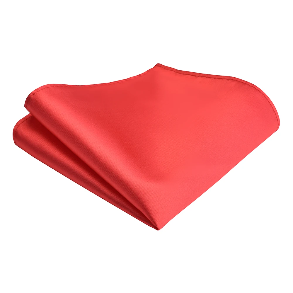 RBOCOTT Herenmode Gladde Waterdichte Zijden Zakdoeken Effen Zakken Vierkante Zakdoek Rood Zwart Blauw Bruiloft Zakdoeken Cadeau