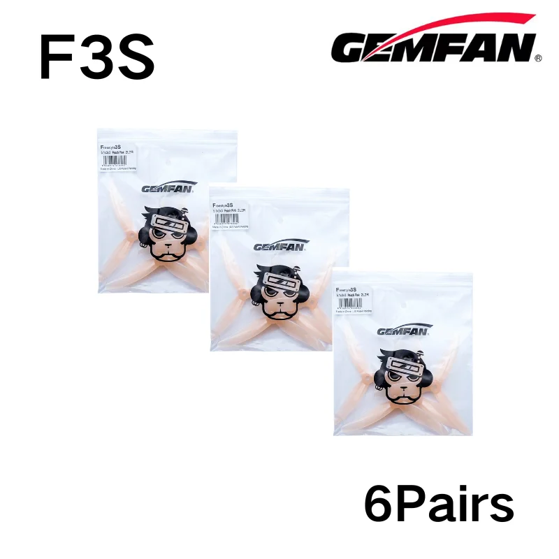 Freestyle 3S (5,1x3x3) Freestyle 4S (5,1x3,6x3) 3-bladige propellers Gemfan F3S F4S PC Props Racing FPV Mulitoror Drones 6 paar/12P