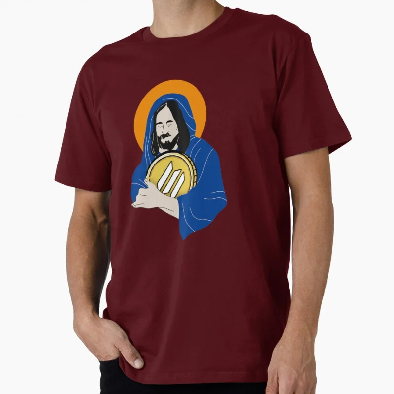 

Jesus loves Crypto Solana SOL Coin To The Moon Crypto Token Cryptocurrency Blockchain Gift T shirt for man Large size Tops