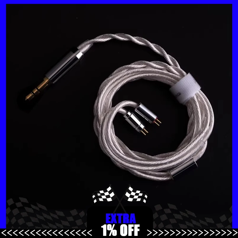 SIMGOT LC5 Кабель для наушников 0,78 Сменный кабель для обновления с двойной иглой 4,4 мм/3,5 мм Высокая чистота 6N Single Crystal