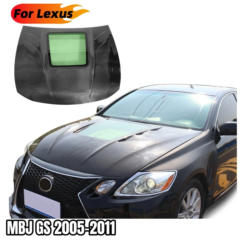 Карбоновый капот MRD для Lexus GS 2005-2011, крышка двигателя в стиле MBJ, крышка капота автомобиля из углеродного волокна