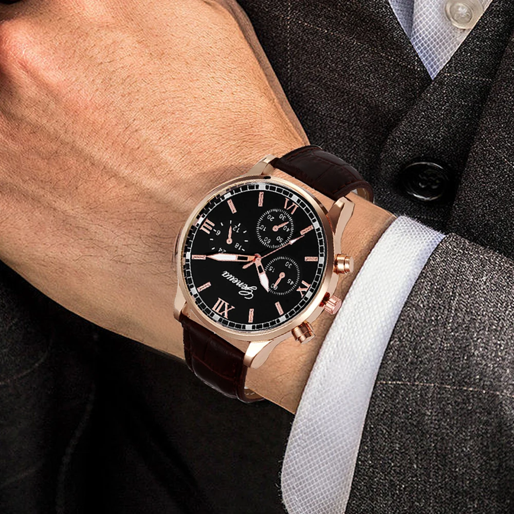 2023 Luxury Big Brand Watch For Men Blue Ray Quartz Business Mens Multi Dial Wrist Watches Leather Clock Hot Gifts Orologi Uomo