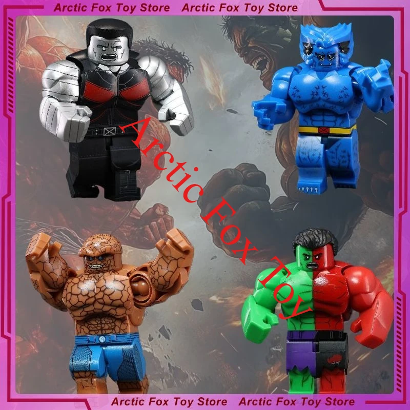 

7cm New The Avengers Movie Figure Hulk Peripheral PVC Model Assembling Building Blocks Desktop Decoration Ornaments Gift Toys