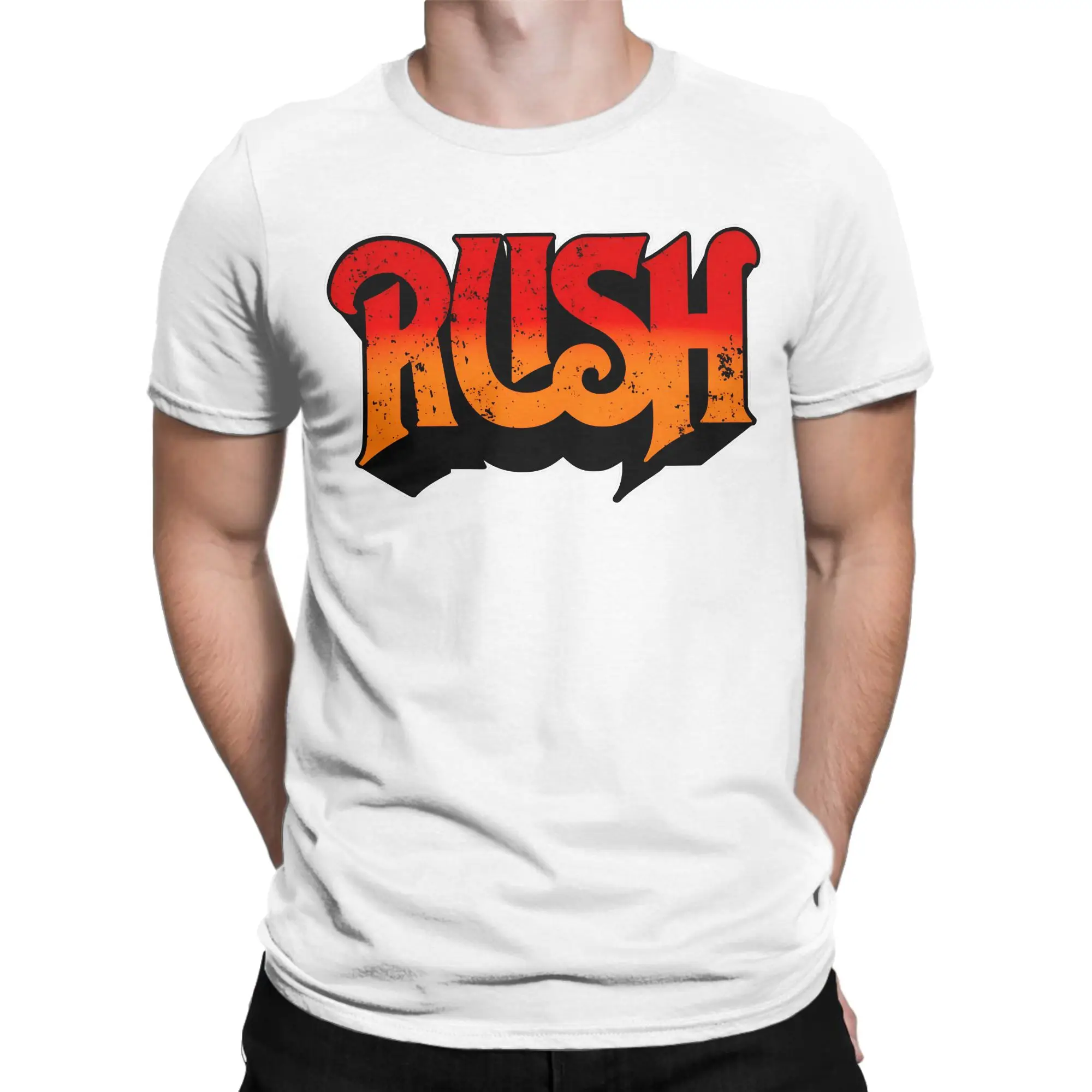 Mens T Shirt Rush Model Black Tour Concert T Shirts Trending Rush Band  Summer Tees Vintage Pure Cotton Tops Gift