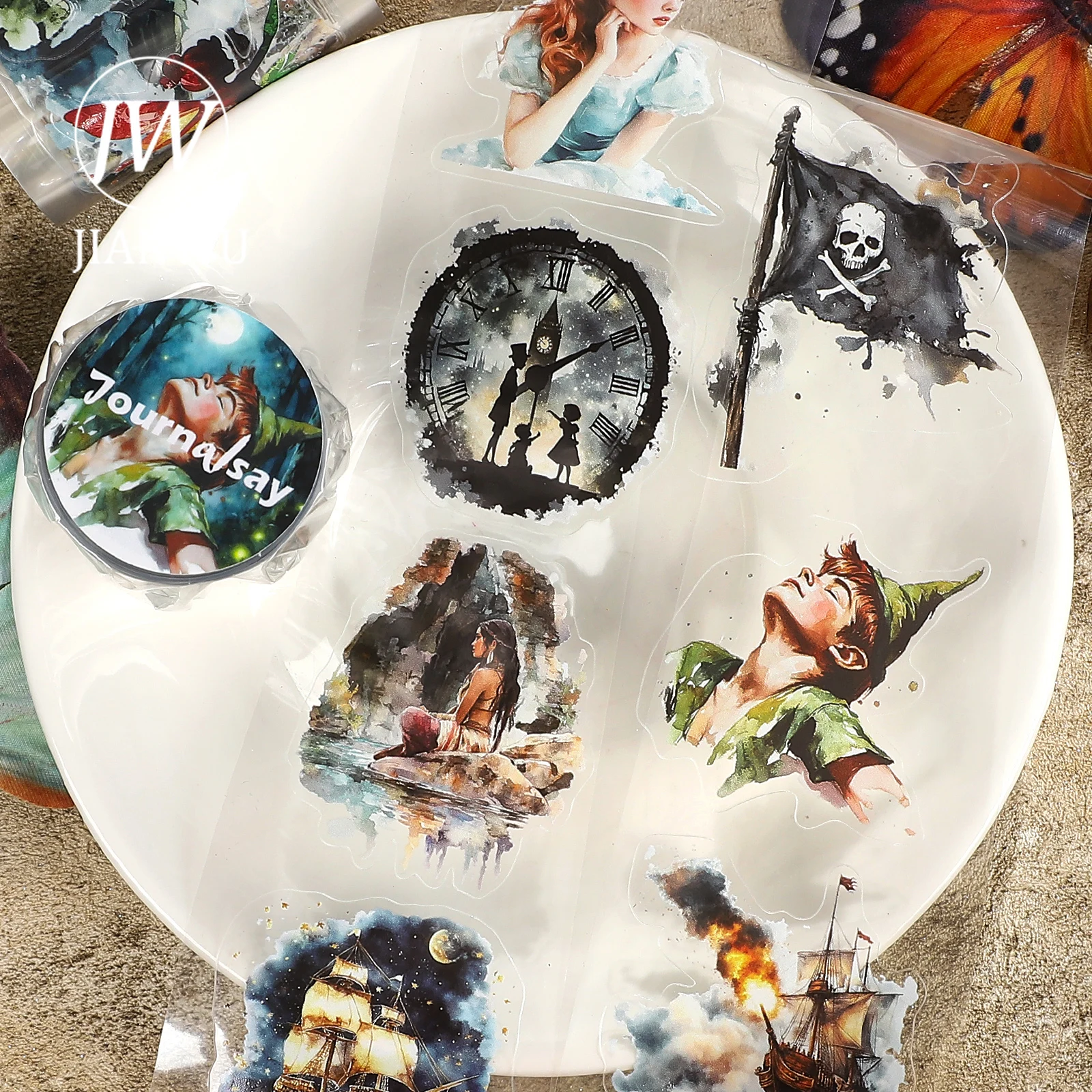 JIANWU 60 مللي متر * 200 سنتيمتر خمر نيفرلاند خرافة المشهد المواد الكولاج سكرابوكينغ PET الشريط الإبداعية DIY بها بنفسك مجلة القرطاسية