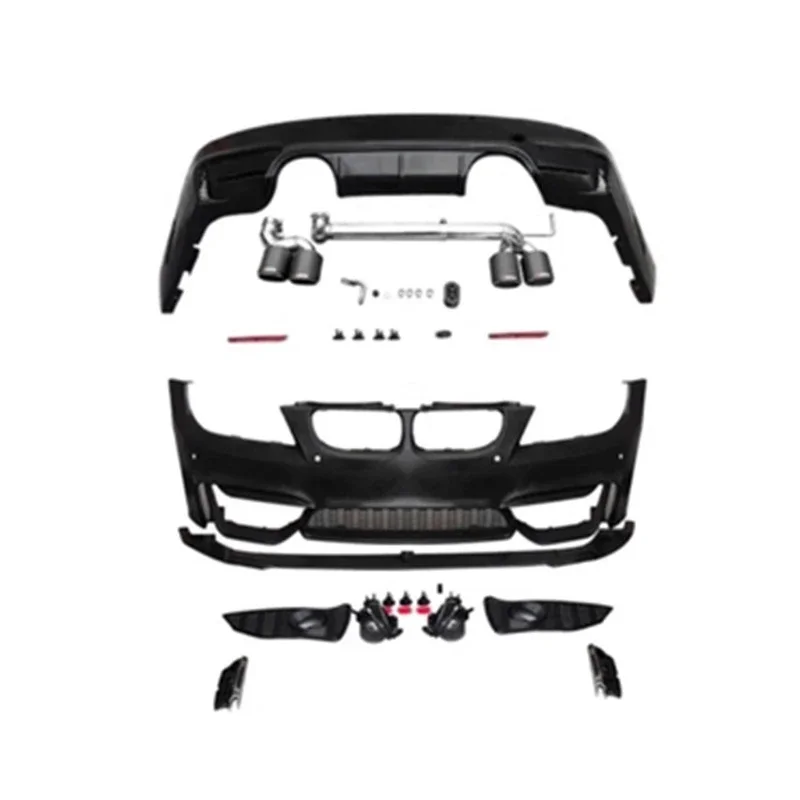 MP Type Dry Carbon Fiber Front Bumper Side Air Intake Vents Fenders Body Kit For  E90