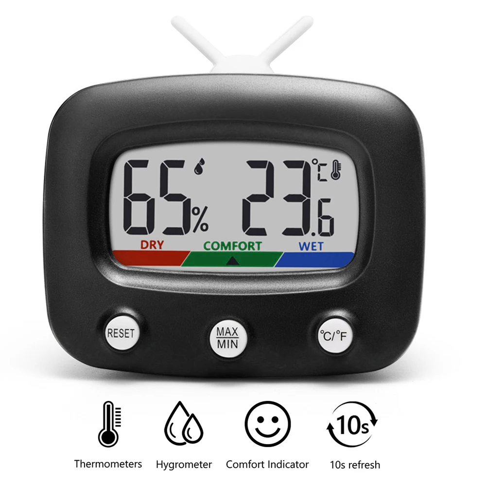 Digital Thermometer and Hygrometer Indoor Thermometer Humidity Meter with 10s Fast Refresh for Room for Home Bedroom Baby Room