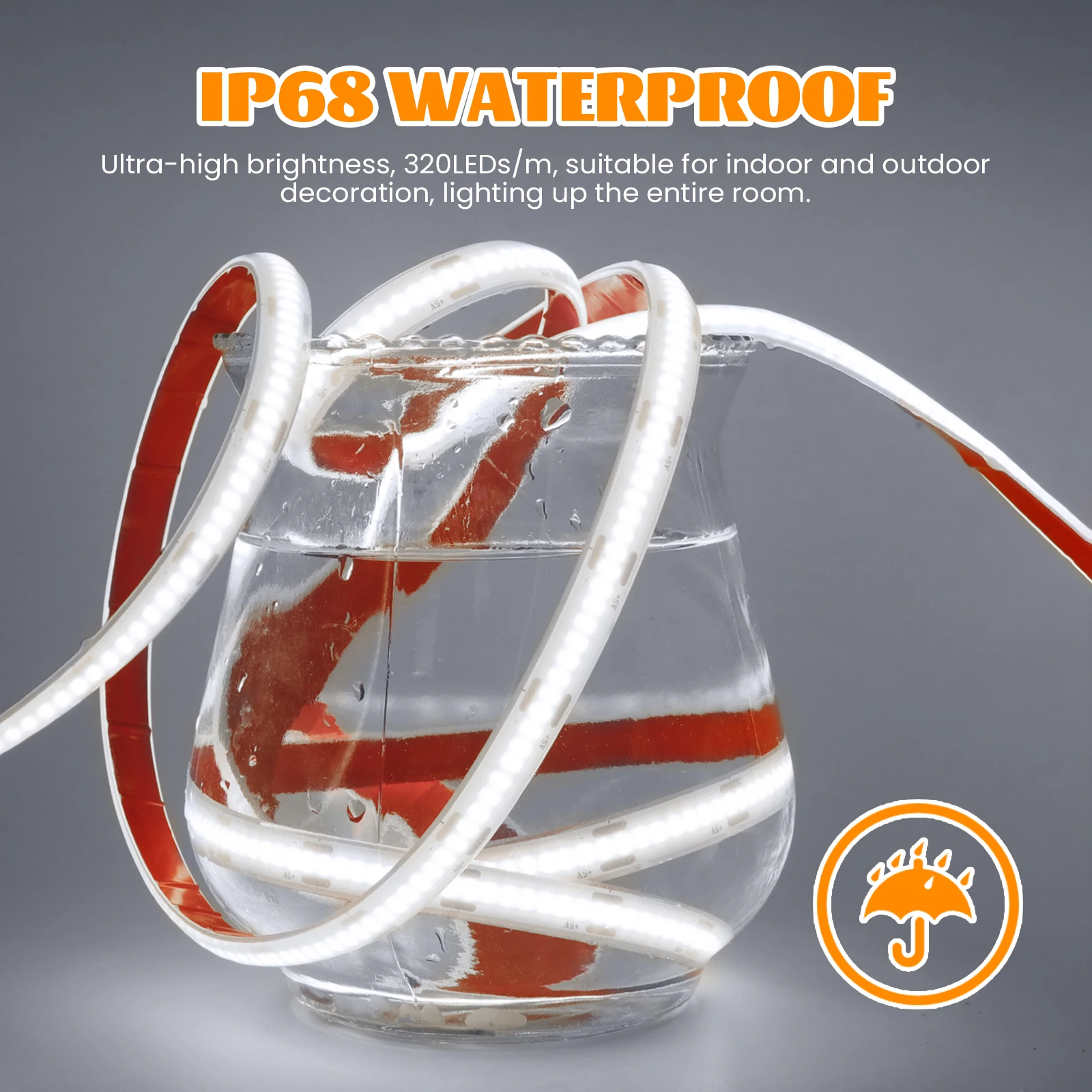 

5V IP68 COB LED Strip Light 320Leds/m Waterproof FOB LED Tape WIFI/Bluetooth APP Control Flexible Ribbon Lamp 3000K 4000K 6000K