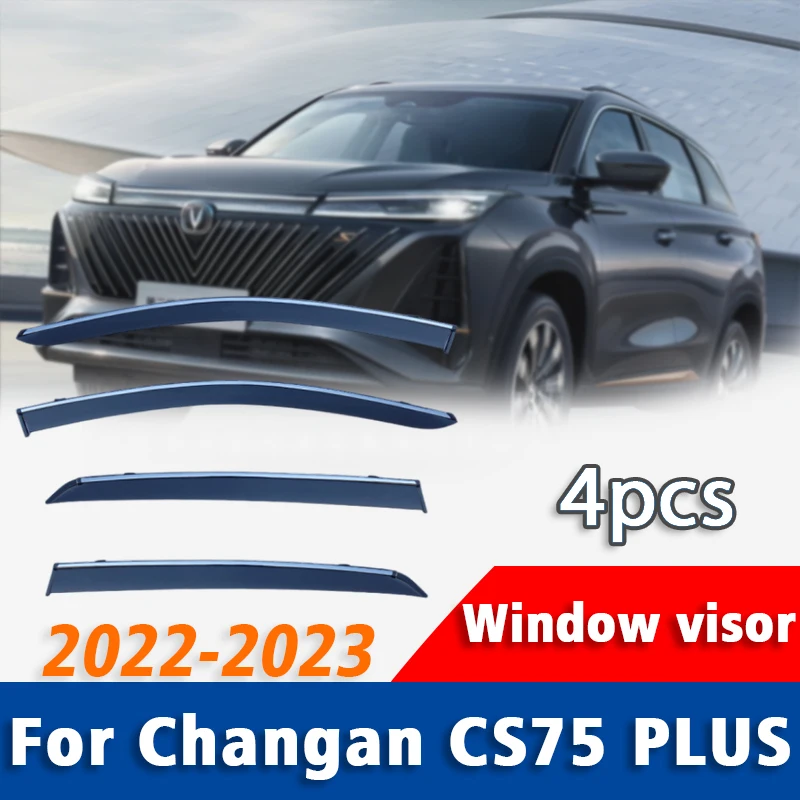 

Window Visor Guard FOR Changan CS75 plus 2022 2023 Vent Cover Deflector Car Accessories Sun Rain Guard Smoke Shield Awning Trim