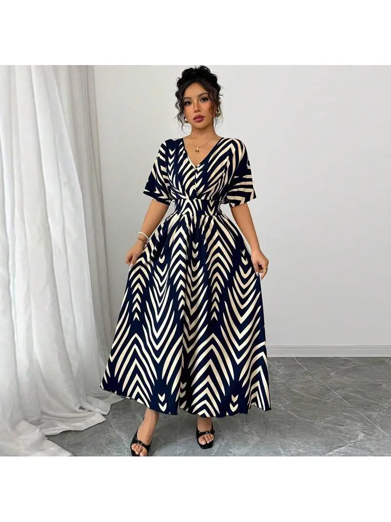 

Ele Diagonal Stripe Dr ort Sve Waist Cinched Maxi Skirt Women's Set Summer New Sle from Ebay Polyester Fiber