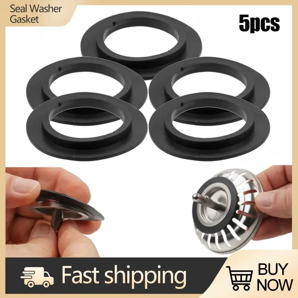 Rubber Seal Washer Gasket, Basket Filtro Plug, Sink Drain Gasket, 78mm, 79mm, 80mm, 82mm, 83mm, Cozinha, Banheiro, 5Pcs