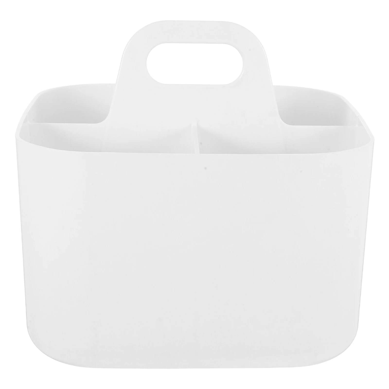 

Handle Storage Box 4-Compartment Desktop Organizer Stationery Container Tool Storage For Makeup Kitchen Art Supplies