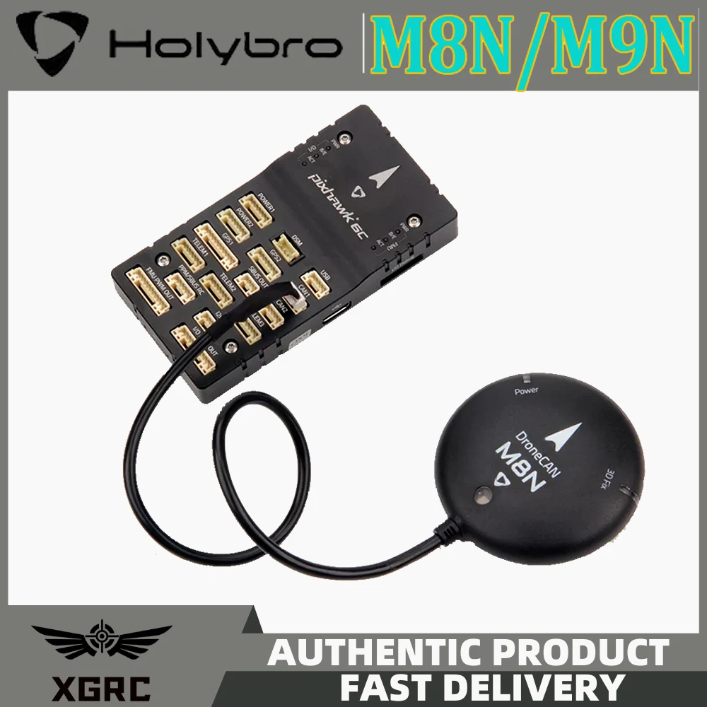 

Holybro DroneCAN M8N M9N GPS Module IST8310 Compass Tri-Colored LED Indicator for CAN Protocol ArduPilot PX4 Flight Controller