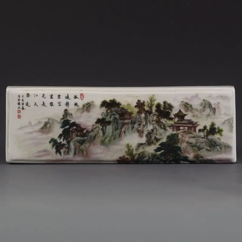 Porcelain kiln pastel landscape paperweight antique bag old collection ornaments organizador de joyas  stray kids