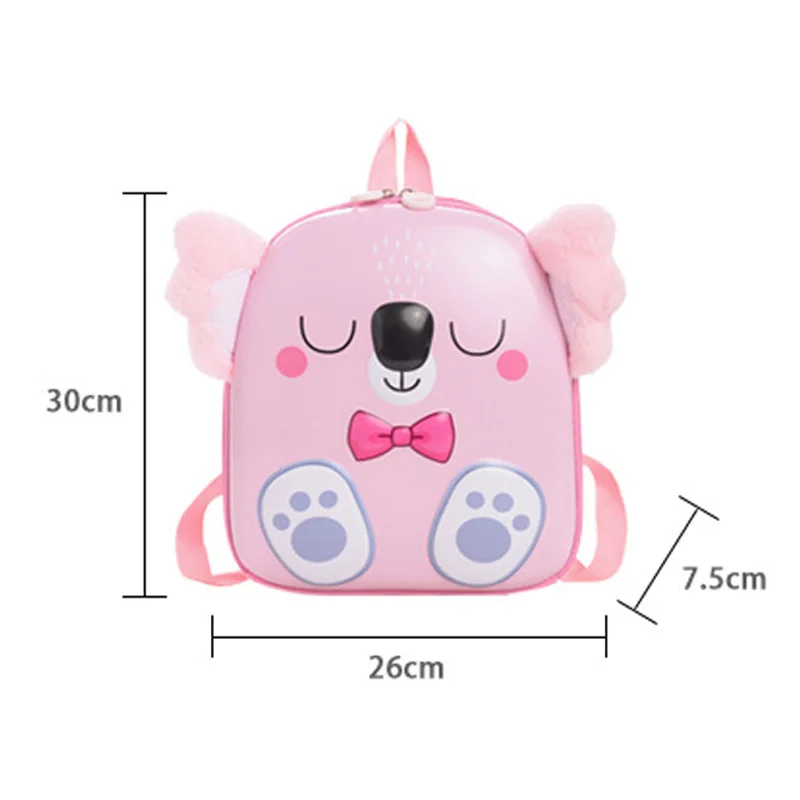 Cartoon Fluffy Koala Toddler Backpack Cute Hard Shell Kids Mini School Bag Waterproof Preschool Backpack For Little Girls & Boys