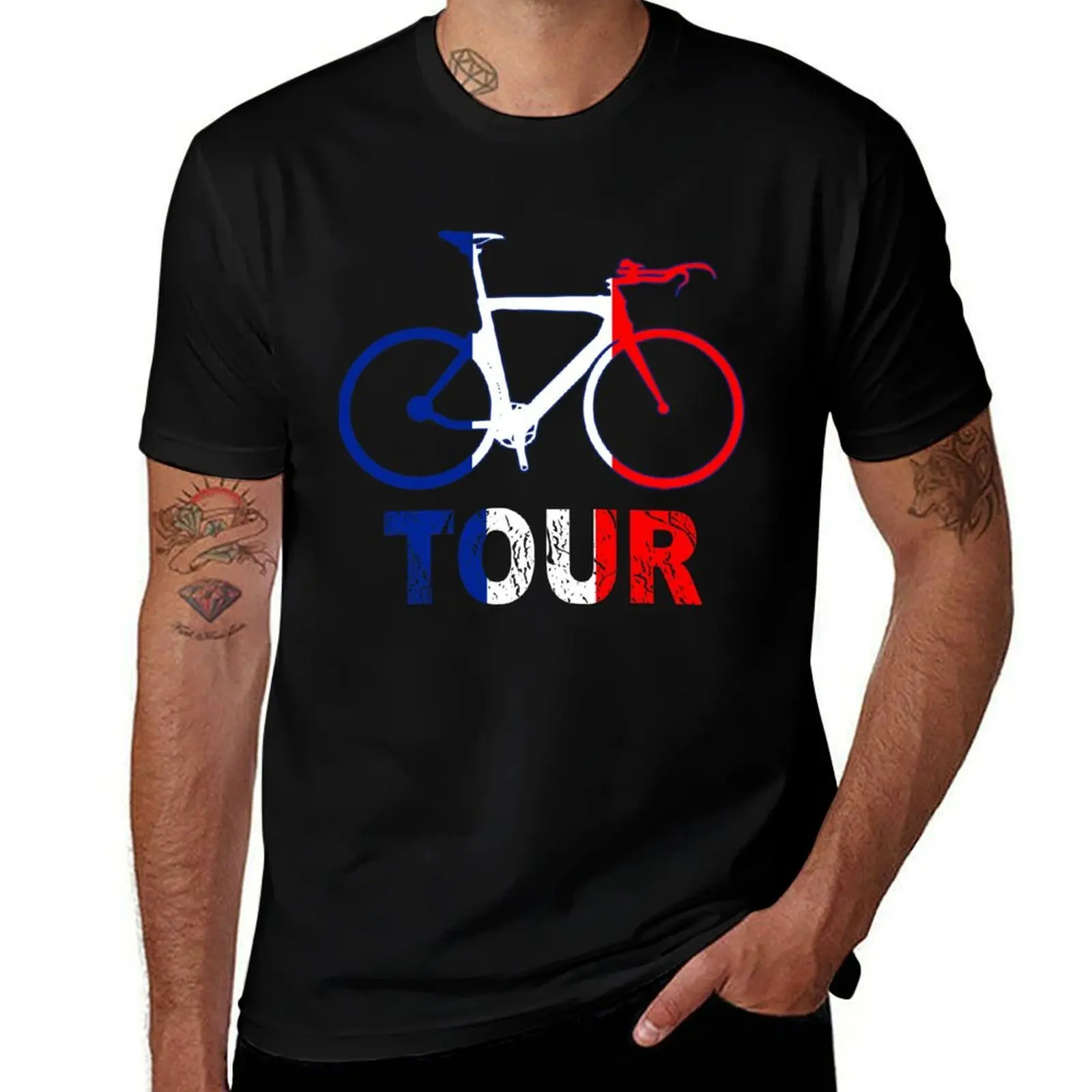 

Next Tour in France Cycling and Cisclistas T-Shirt cotton tshirt 100% t shirts for man cotton mens graphic t shirts T-Shirt