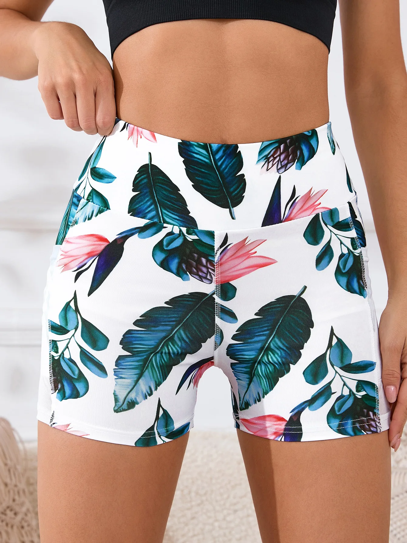 

Быстросохнущая одежда для йоги на открытом воздухе для занятий спортом, женские брюки для йоги, велоспорта и бега, фитнес-шорты для йоги с принтом