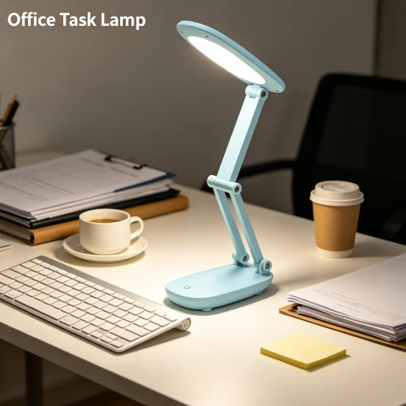 Foldable LED Desk Lamp USB Rechargeable Touch Control Eye Protection Reading Light for Study Bedroom Dormitory