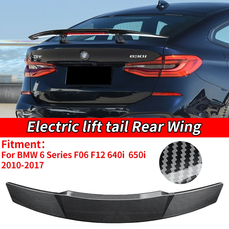 Car Accessori Electric Rear Spoiler Wing Trunk Tail Remote Control Modification For BMW 6 Series F06 F12 640i  650i 2010-2017