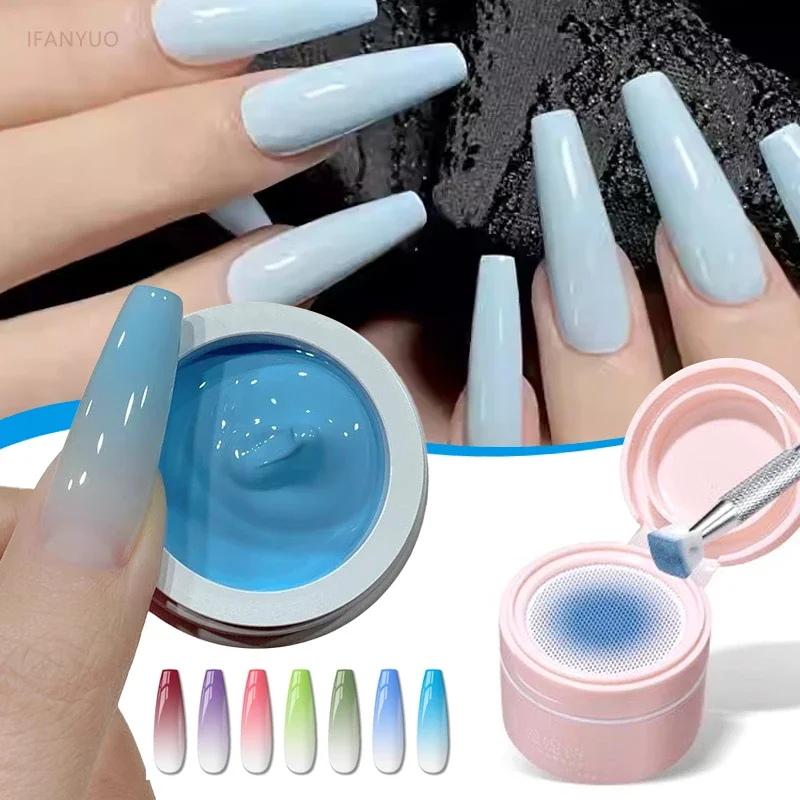 12 Colors Air Cushion Patting Gel, High Saturation Solid Nail Art Gel, No Wipe Matte Finish for Gradient Blush Nails, UV Cured