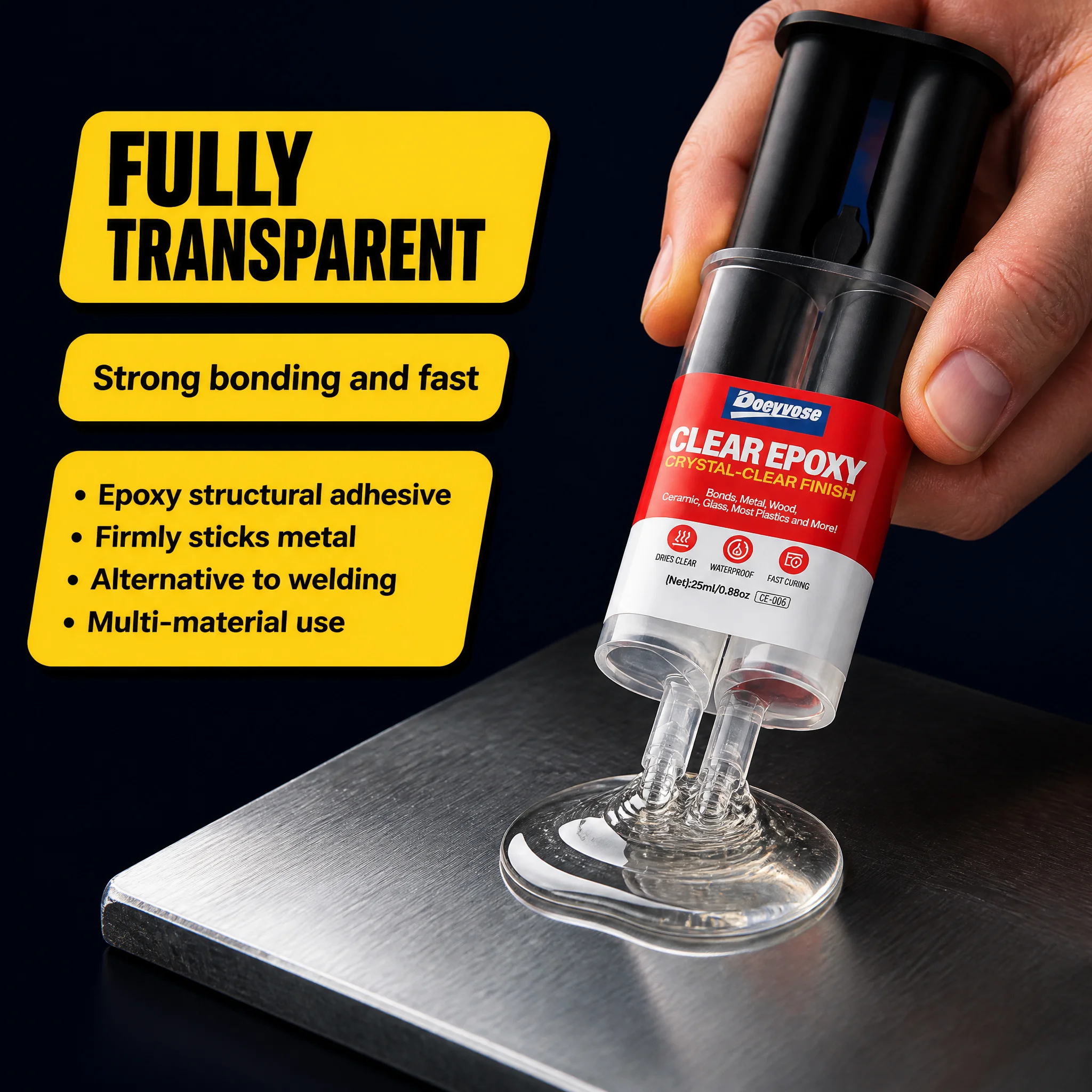 25ML Clear Epoxy AB Glue Waterproof Multipurpose Bonding Paste