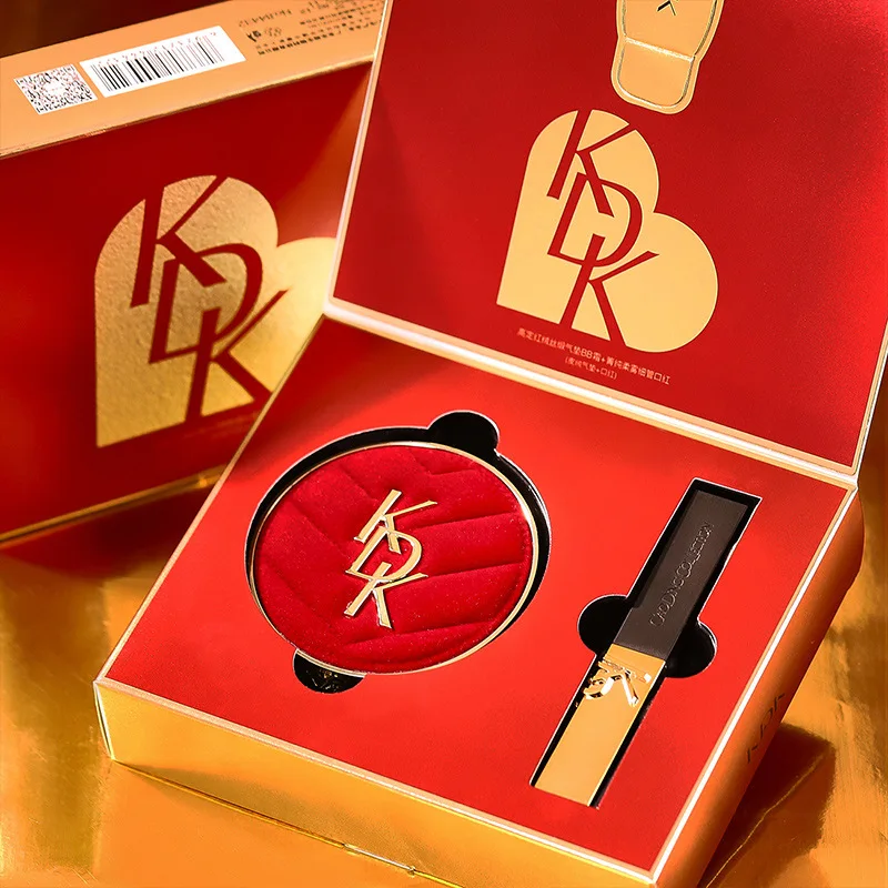 

Gift Box Air Cushion BB Cream and Lipstick Makeup Set 2pcs Cosmetic Set