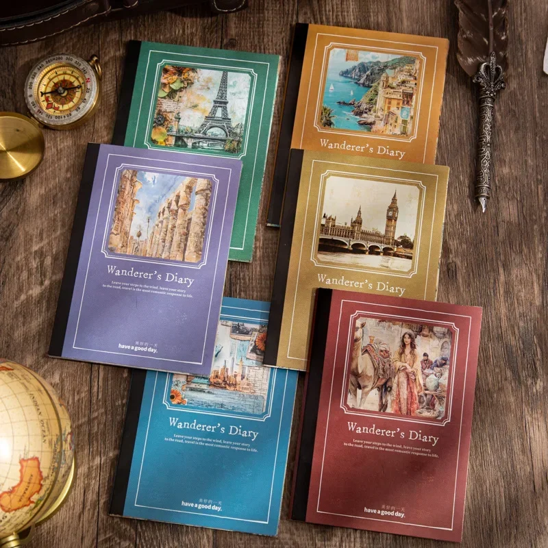 Set Kertas Perjalanan Antik 30 Buah 6 Desain Indah untuk Buku Tempel Perjalanan Kolase Jurnal