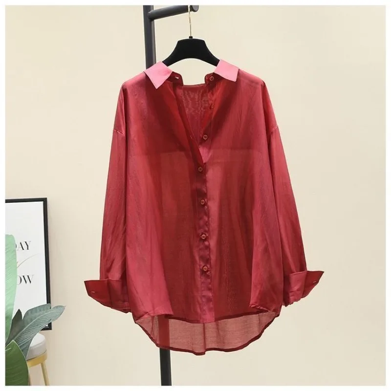 Cardigã de gola virada para baixo feminino, monocromático, botão de bolso, camiseta de manga comprida, casaco de escritório, moda senhora, tops casuais, primavera, outono