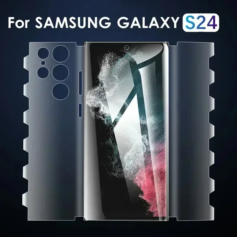 

Hydrogel Film for Samsung S24 S23 Plus S22 Ultra Full Cover Screen Protector Front Back Side Butterfly Film For S24u S22+ S23U