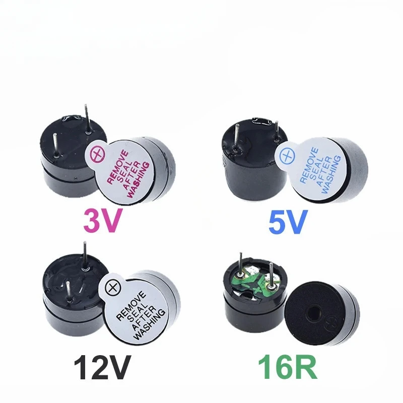 10PCS Active Buzzer 3V/5V/12V/16R TMB12A03 TMB12A05 TMB12A12 Magnetic Long Continous Beep Tone 12095 12*9.5mm Mini Plug Speaker