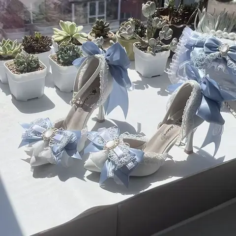 12 best sales नीली ऊँची एड़ी - №1