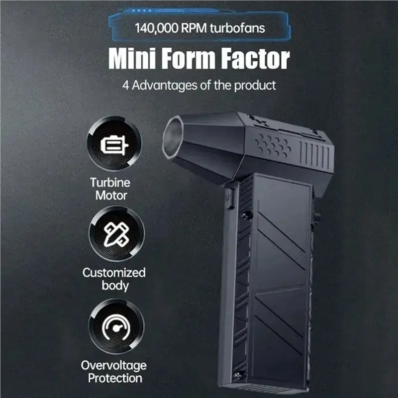 ABAG 2X Mini X6 Violent Fan Powerful Fan Vacuum Cleaner 140000RPM Brushless Fan For Home Outdoor Power Tools