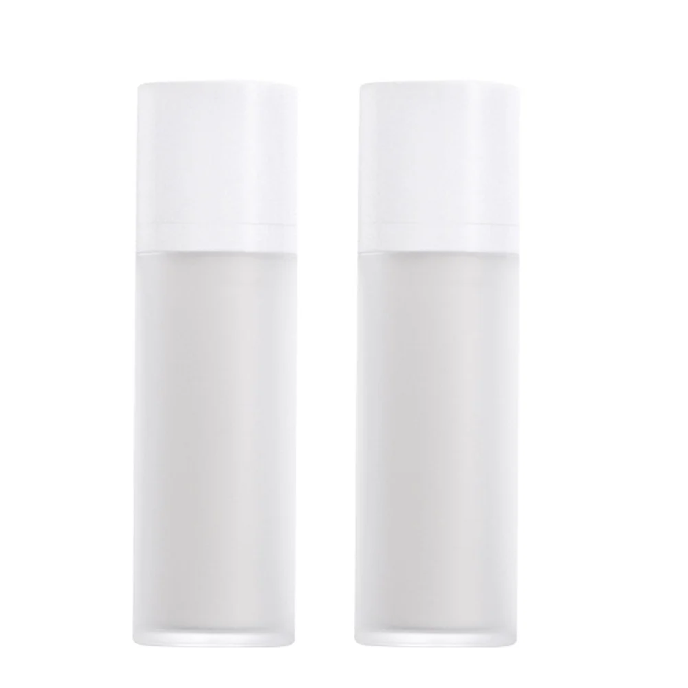 

2 Pcs Toiletry Bottles Frosted Lotion Essence Plastic Press Cream Travel