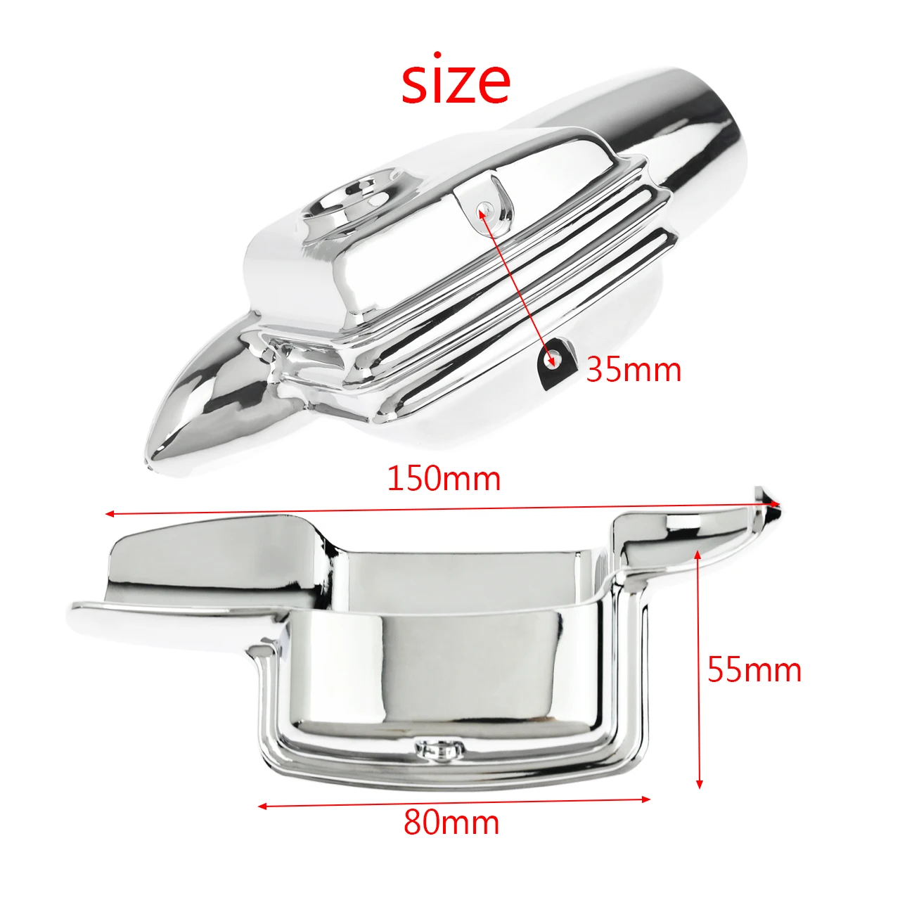 Motorcycle Rear Brake Master Cylinder Cover Chrome For Harley Touring Electra Street Glide Standard Road King FLHR FLHX 2008-Up