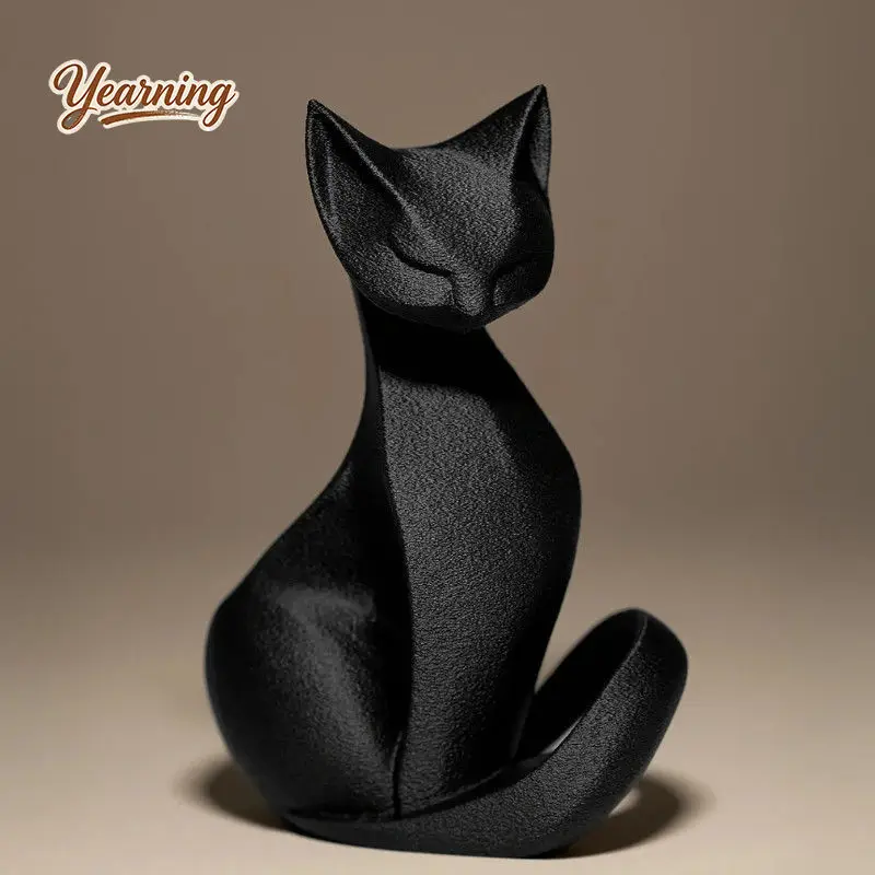 

11cm Cat Figurine Model Cat Ornament Desktop Decoration Creative Gift
