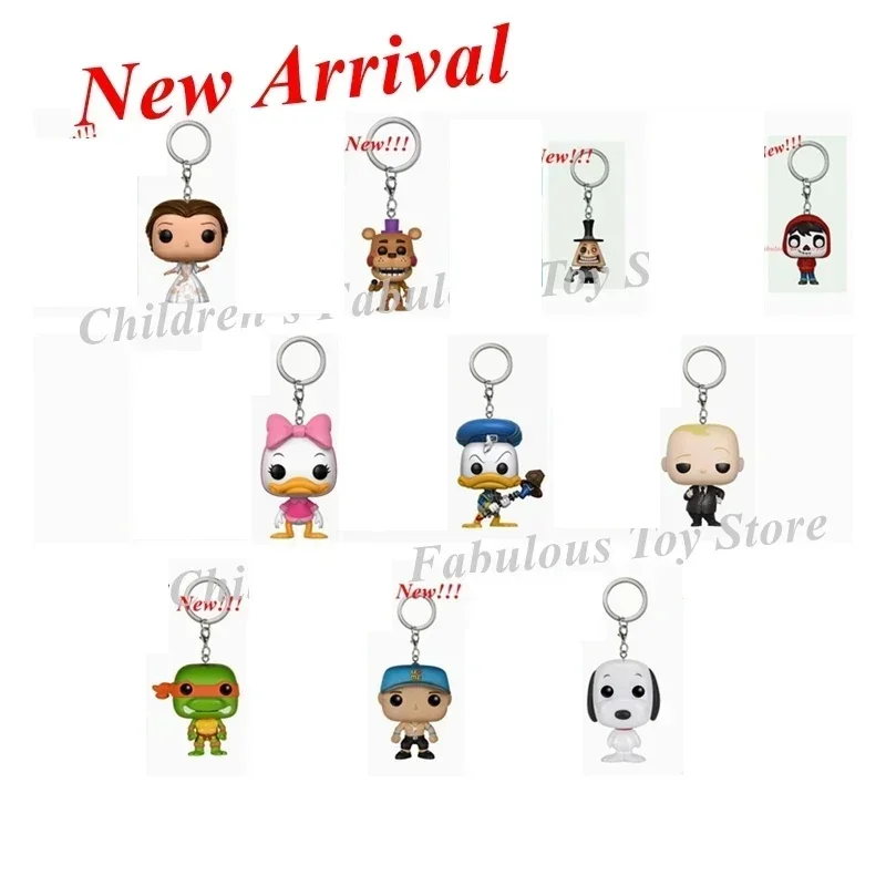 41 styles Newest Funko Pocket Keychains Snoopy John Cena Keychain Bella Donald Mayor Boss Baby Melody Miguel Action Figure Toy