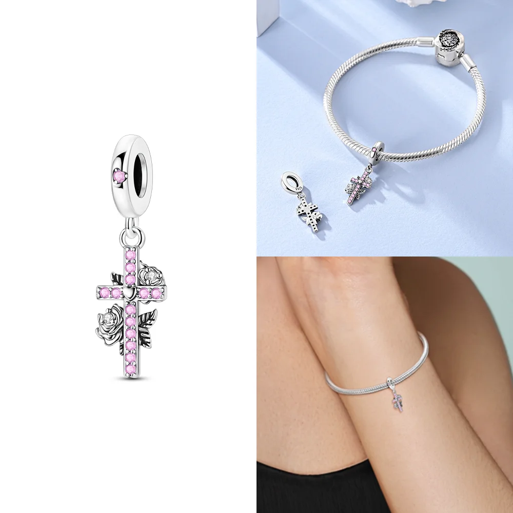 

Оригинальные звезды, бесконечные фиолетовые сердечки, бусины из стерлингового серебра 925 пробы, подвески Miss You, подходят для браслета, ювелирные изделия, женские подарки на день Святого Валентина