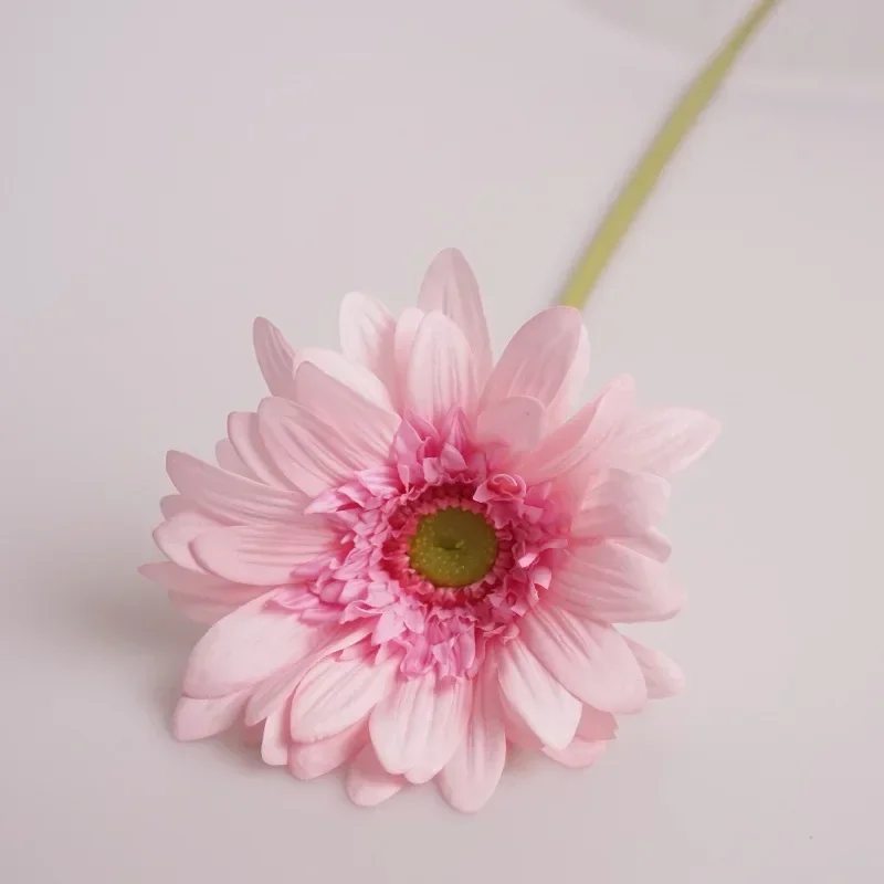 Simulation Green Plant False Flowers Real Touch Cloth Gerbera Shopping Mall Decoration Artificial Flower Red Daisies Floral