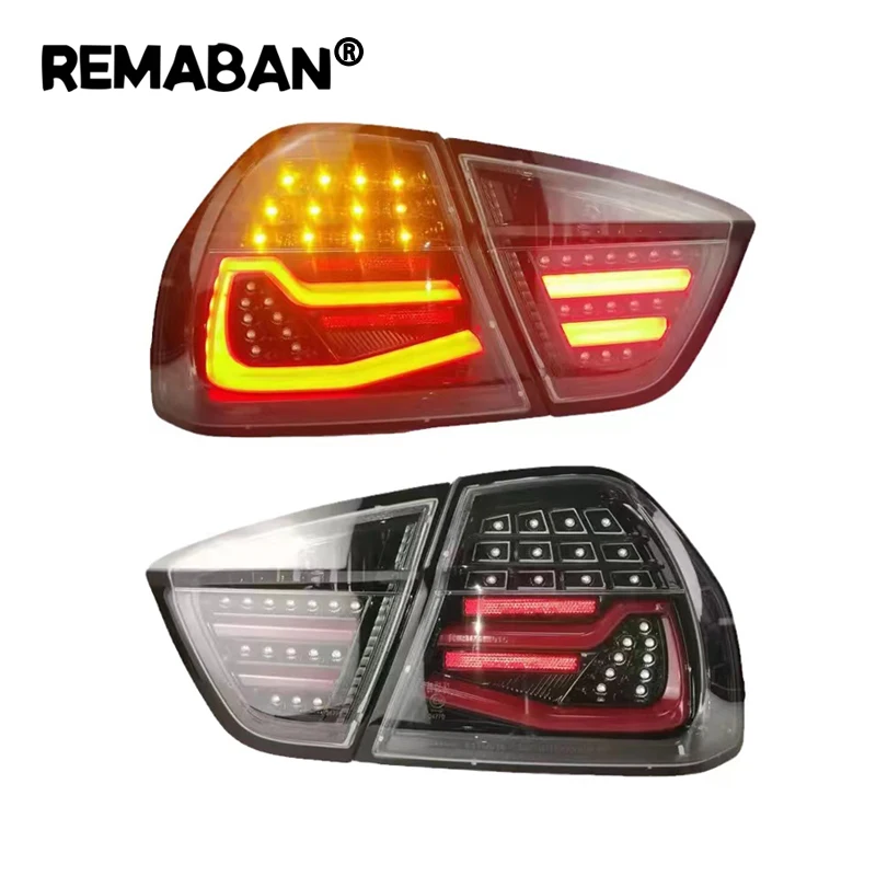 

REMABAN wholesale For 3 Series 320i 323i 325 330 335 LED Tail Lamp 05-08 Clear cover black housing