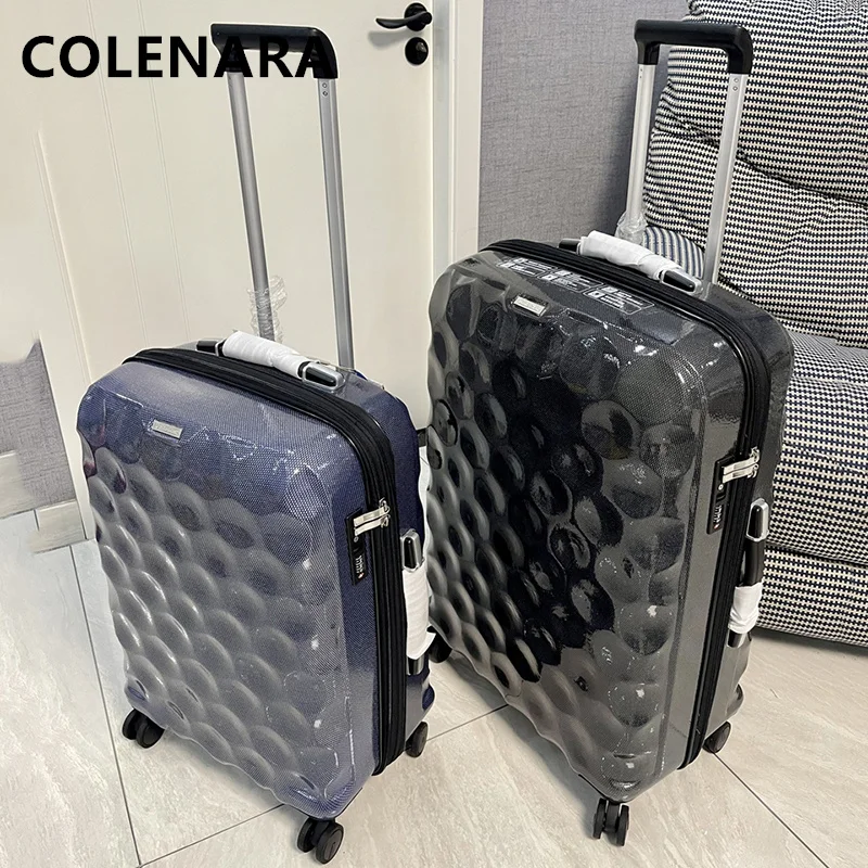 

COLENARA ABS+PC Suitcase 20 Inch Ultralight Boarding Case 24" Women's Trolley Case Trolley Travel Bag Women's Cabin Luggage