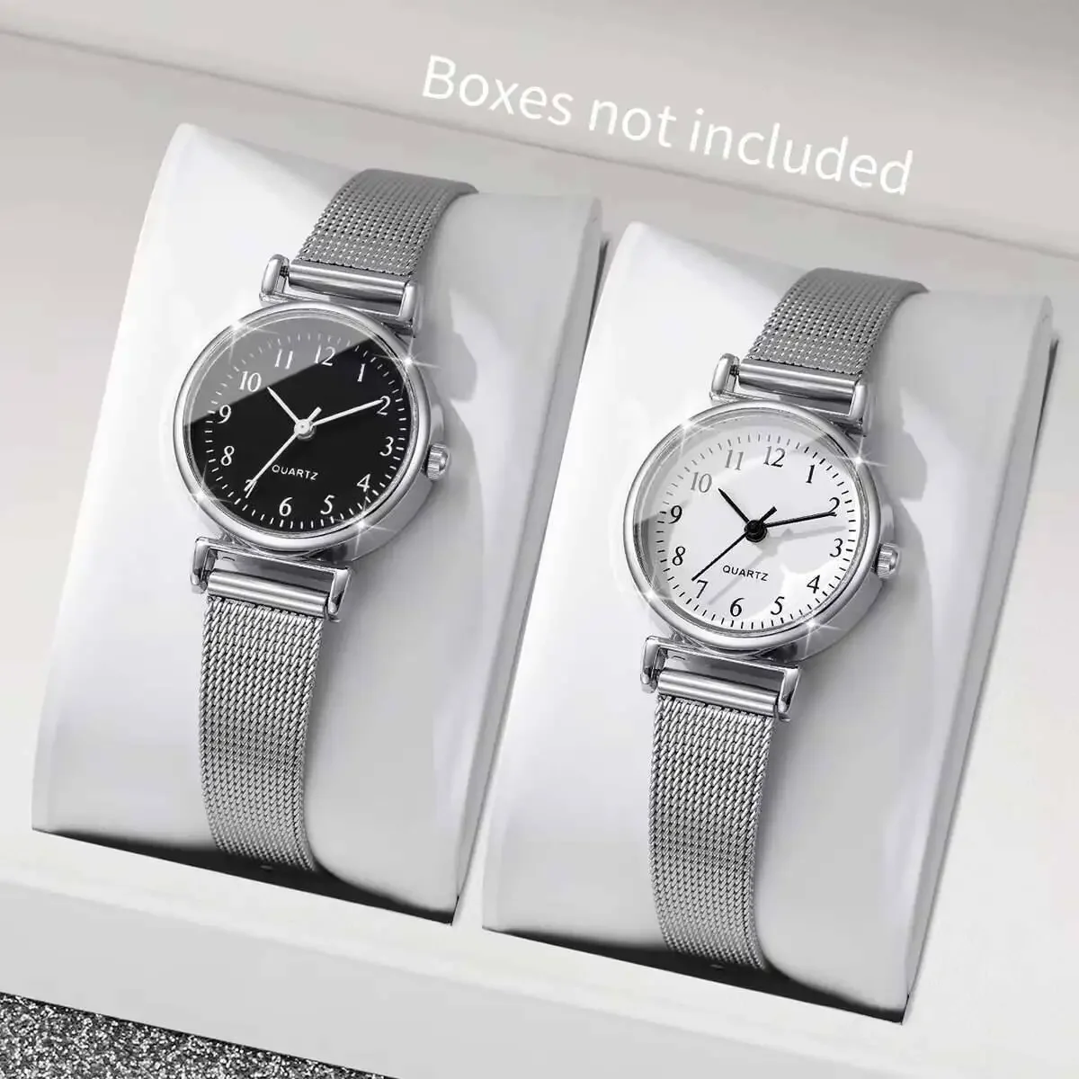 1/2PCS Fashion Women Watches Simple Mesh Band Ladies Quartz Watch Reloj Mujer（Without Box）