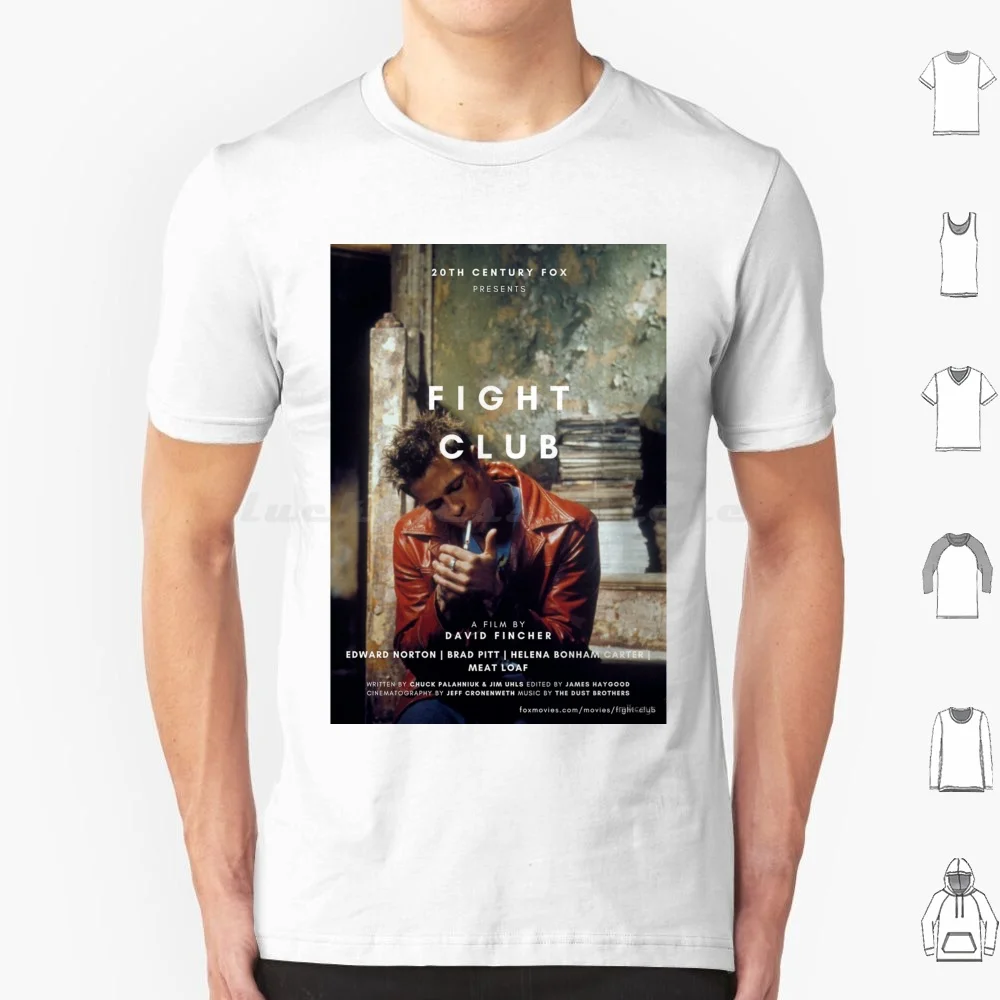 Fight Club T Shirt Cotton Men Women DIY Print Fight Club Brad Pitt Club Fight Tyler Durden Movie Edward Norton Film Quote David