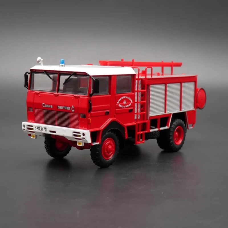 

IXO Diecast 1:43 Scale Berliet GBD Fire Engine Off-road Pump Truck Alloy Car Model Collection Souvenir Holiday Gift Display