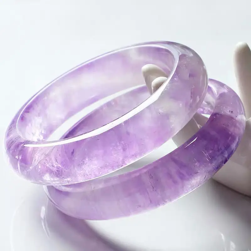 Top Quality Natural Ice Through Lavender Color Ametrine Citrine Bracelet Exquisite Absolutely Beautiful Bangles Jewelry