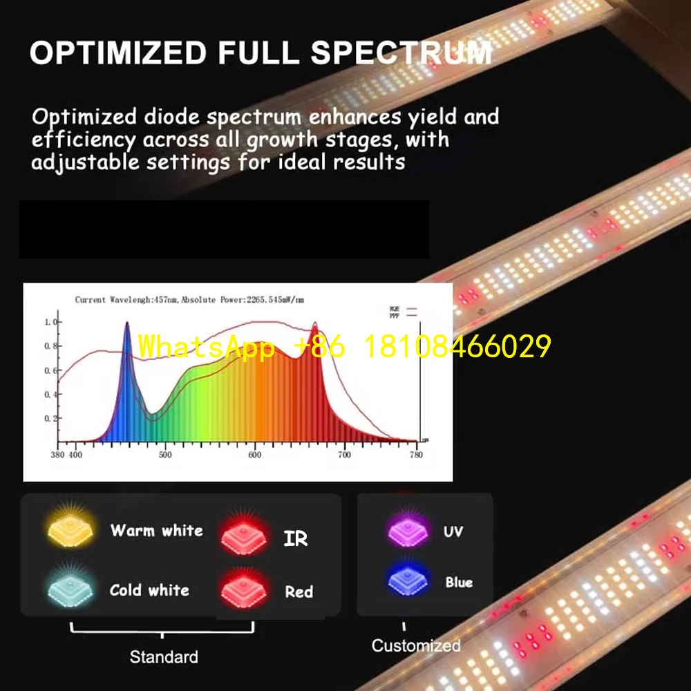 

Chain Dimmable Ir Red Led 720w Grow Lights Kuajiguang Full Spectrum GROW LIGHT Greenhouse Cultivation Foldable Daisy