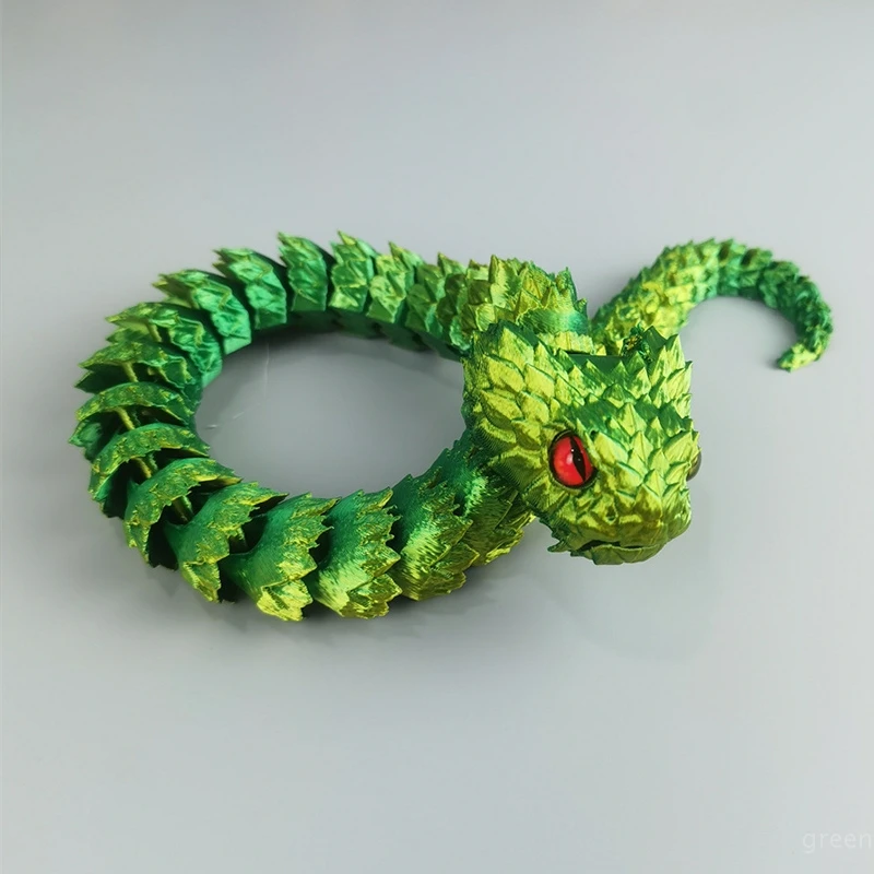 49CM 3D 인쇄 파이썬 이동식 관절 뱀 피규어 모델 장식 3D 인쇄 파충류 동물 할로윈 장난감 공예 선물 장식품